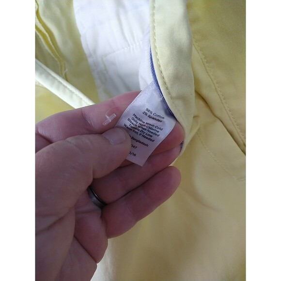 Talbots Woman 14W Pants Weekend Chino Yellow Straight Casual Vacation Travel... - Picture 9 of 11